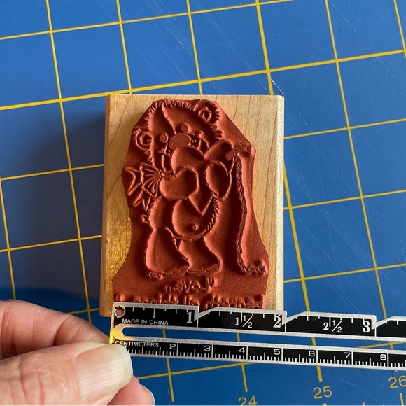 Teddy Bear Love Rubber Stamps, Valentines Stamps, Valentine’s Day card stamps - Picture 2 of 7